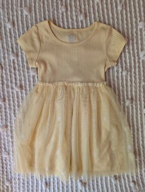 Yellow Tulle Skater Dress-size 4/5